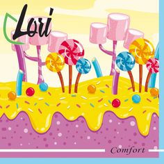 Салфетки Lori Comfort бумажные Сладости 2х-слойные 33х33 см, 16 шт