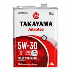 TAKAYAMA Масло Моторное Adaptec 5W-30 Ilsac Gf-6A Api Sp 4Л (Металл) Takayama 6056131