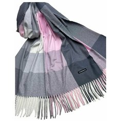 Палантин Cashmere для женщин,180х70 см, серый/розовый