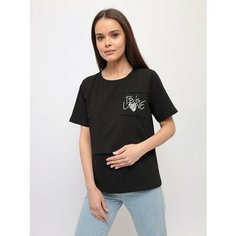 Футболка для кормящих мам Proud Mom, размер L, черный