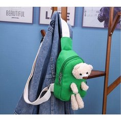 Сумка кросс-боди Bottoncini, фактура зернистая, зелёный