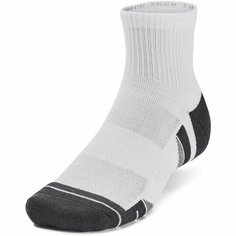 Носки Under Armour Performance Tech 3pk Qtr, комплект, 3 пары, размер XL, белый
