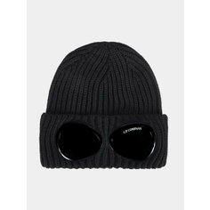 Шапка-бини C.P. COMPANY Extra Fine Merino Wool Goggle для мужчин и женщин, размер OneSize, черный