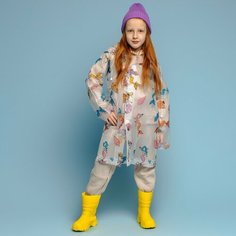 Плащ-дождевик Funny toys, размер 125-155, разноцветный