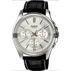 Наручные часы CASIO, серебряный, черный, белый
