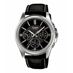 Наручные часы CASIO, черный, серебряный