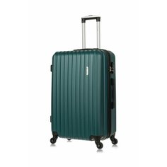Чемодан Lcase Krabi, 80 л, размер L, темно-зеленый