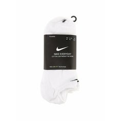 Носки NIKE Everyday Light Weight No Show, комплект, 3 пары, размер 34-38 EU (22-24 cm), белый