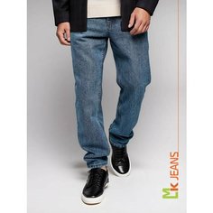 Джинсы трубы MkJeans Прямые, размер 32, cиний