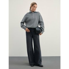 Джинсы широкие Zarina wide leg, размер XL (RU 50)/170, темно-серый деним