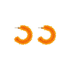 Серьги одиночные Beaded Breakfast, размер 25 мм, оранжевый