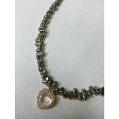 Колье, стекло, гематит, длина 40 см, гематит золото Нет бренда
