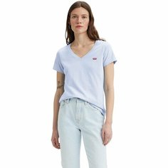 Футболка Levis Women The Perfect V-Neck Tee, 1 шт., размер XS, небесный Levis®