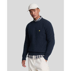 Джемпер Lyle & Scott Cable Crew Neck Jumper, размер XXL, , синий