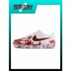 Кроссовки NIKE, размер EU 38.5 стопа (24.5CM), white/red