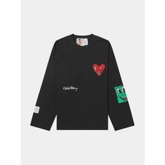 Лонгслив Jungles Jungles Haring Chenille Ls Tee Black, размер L, , черный