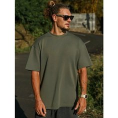 Футболка ЮНИОН, размер 3XL, зеленый, хаки
