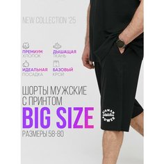 Шорты MR. BIGMAN большие размеры 58-80, размер 62, черный