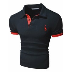 Поло Envy Lab, 1 шт., размер XXL, черный/красный