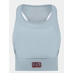 Топ спортивный EA7 EMPORIO ARMANI, размер XS, голубой