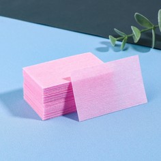 Салфетки для маникюра, безворсовые, 50 шт, 6 × 4 см, цвет розовый QF