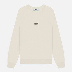 Женская толстовка MSGM Felpa Micrologo Print, цвет бежевый, размер XS