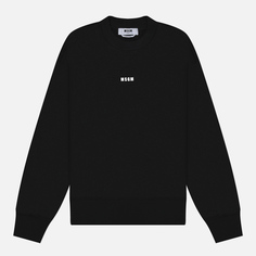 Женская толстовка MSGM Felpa Micrologo Print, цвет чёрный, размер XS