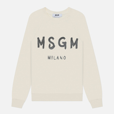 Женская толстовка MSGM MSGM Brush Stroke, цвет бежевый, размер S