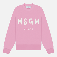 Женская толстовка MSGM MSGM Brush Stroke, цвет розовый, размер S