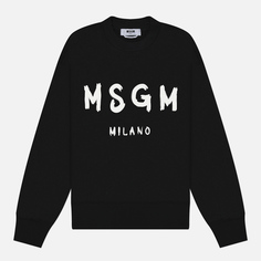 Женская толстовка MSGM MSGM Brush Stroke, цвет чёрный, размер S