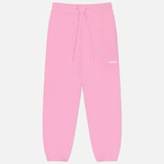 Женские брюки MSGM MSGM Micrologo Print Cotton, цвет розовый, размер XS