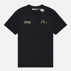 Мужская футболка Evisu Embroidery Small Seagull Solid, цвет чёрный, размер M