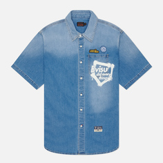 Мужская рубашка Evisu Heritage Graffiti Daicock Printed Denim, цвет синий, размер S