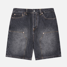 Мужские шорты Evisu Heritage Worker Denim, цвет чёрный, размер 30