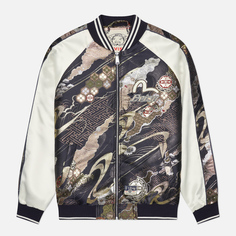 Мужская куртка бомбер Evisu Heritage Kamon Brocade Souvenior, цвет синий, размер M