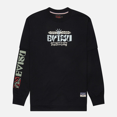Мужской лонгслив Evisu Heritage 2 In 1 Totem Graphic Printed, цвет чёрный, размер M