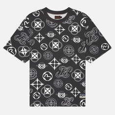 Мужская футболка Evisu Heritage Monogram Allover Print, цвет серый, размер M