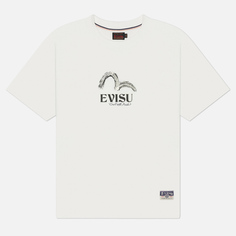Мужская футболка Evisu Heritage Hakutaku Daicock Printed, цвет белый, размер M