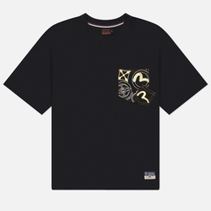 Мужская футболка Evisu Heritage Multi-Pocket Printed, цвет чёрный, размер M