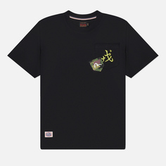 Мужская футболка Evisu Printed Godhead Mutli Pocket, цвет чёрный, размер S