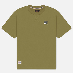 Мужская футболка Evisu Printed Godhead, цвет зелёный, размер M