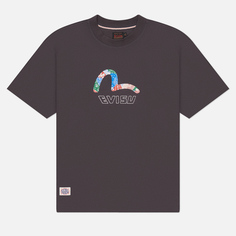 Мужская футболка Evisu Printed Seagull, цвет серый, размер M