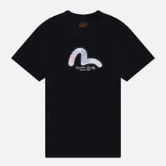 Женская футболка Evisu Seagull Foil Printed, цвет чёрный, размер S