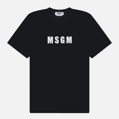 Мужская футболка MSGM MSGM Macrologo Print, цвет чёрный, размер S