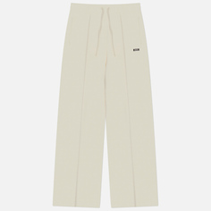 Женские брюки MSGM Micrologo MSGM Print, цвет бежевый, размер XS