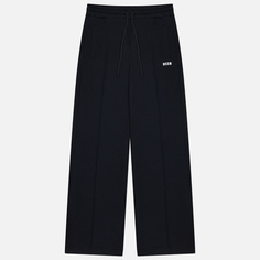 Женские брюки MSGM Micrologo MSGM Print, цвет чёрный, размер XS