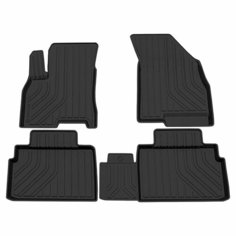 Коврик салонный резиновый (черный) для Chery Tiggo 8 Pro (21-Н. В.) Ser.S (Борт 4 см), Rezkon