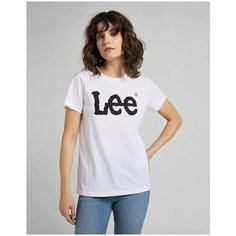 Футболка Lee Women Logo Tee, размер L, белый