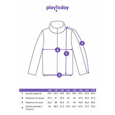 Толстовка playToday, размер 140, cиний