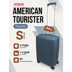 Чемодан American Tourister, 44 л, размер S, синий